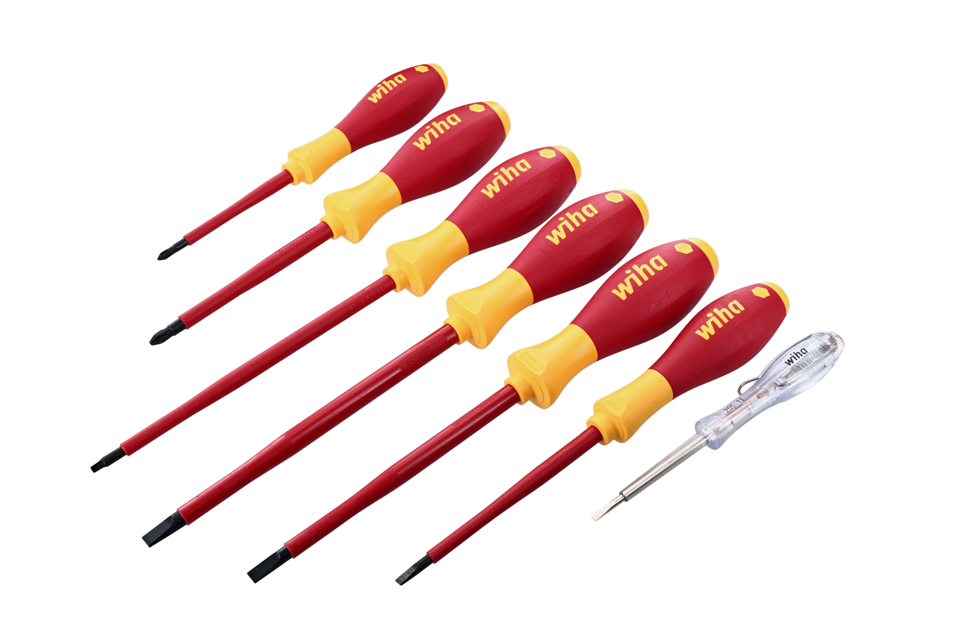 Wiha-32087-Wiha 32087 7 Piece Insulated SoftFinish Screwdriver and Voltage Detector Set