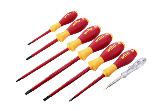 Wiha-32087-Wiha 32087 7 Piece Insulated SoftFinish Screwdriver and Voltage Detector Set