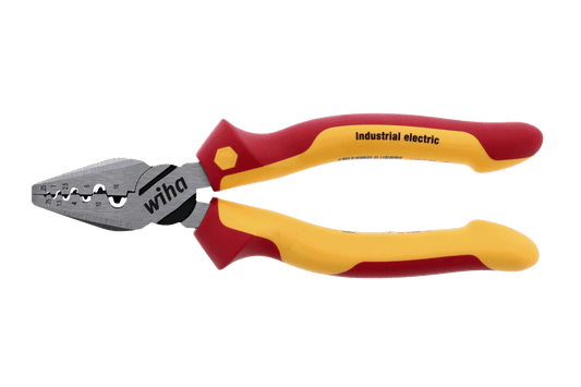 Wiha-32945-Wiha 32945 Insulated Industrial Crimping Pliers 7"