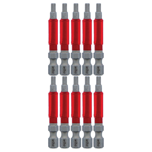 Wiha-76570-Wiha 76570 MaxxTor Impact Power Bit Hex 1/8" x 49mm - 10 Pack