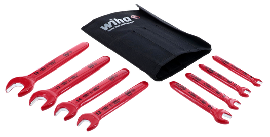 Wiha-20093-Wiha 20093 8 Piece Insulated Open End Wrench Set - Metric