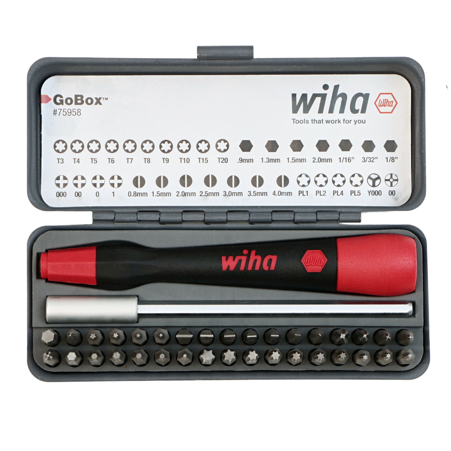 Wiha-75958-Wiha 75958 36 Piece GoBox Precision Micro Bit Set