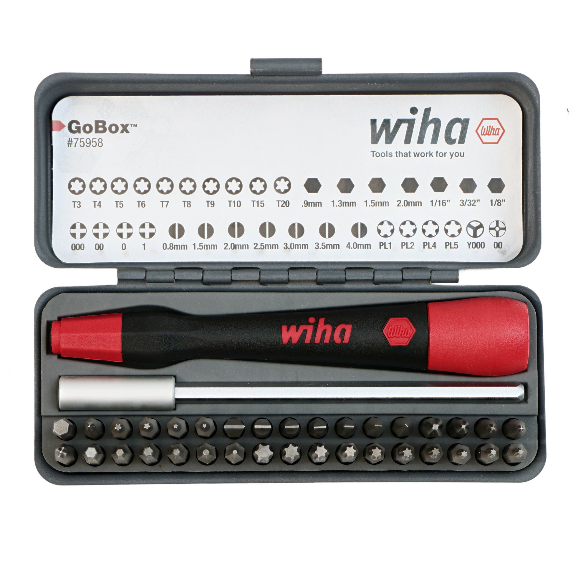 Wiha-75958-Wiha 75958 36 Piece GoBox Precision Micro Bit Set