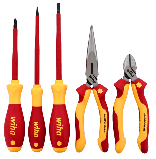 Wiha-32856-Wiha 32856 5 Piece Insulated Pliers-Cutters and Screwdriver Set