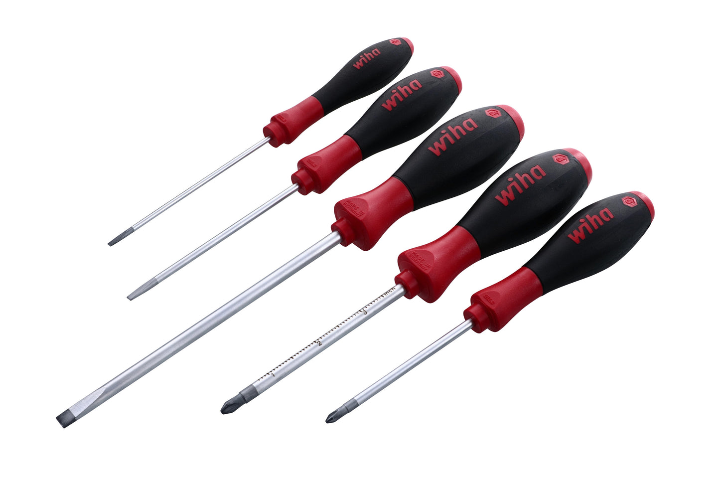 Wiha-30295-Wiha 30295 5 Piece SoftFinish Slotted and Phillips Screwdriver Set