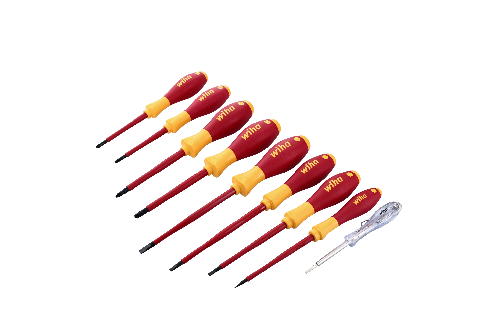 Wiha-32089-Wiha 32089 9 Piece Insulated SoftFinish Screwdriver and Voltage Detector Set