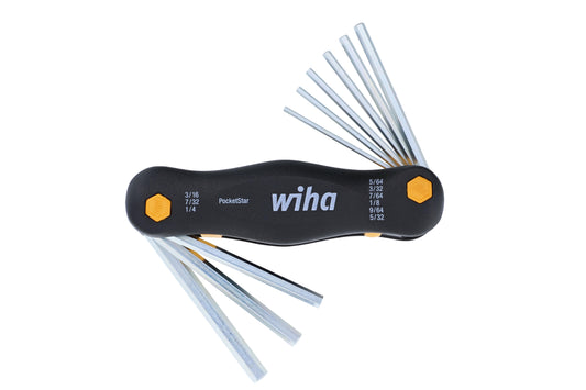 Wiha-35197-Wiha 35197 9 Piece PocketStar Fold-Out Hex Key Set - SAE