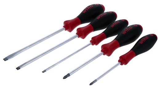 Wiha-30277-Wiha 30277 5 Piece SoftFinish Slotted and Phillips Screwdriver Set