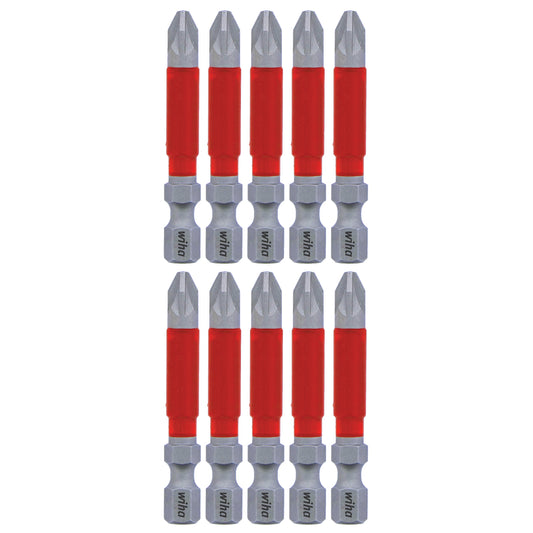 Wiha-76549-Wiha 76549 MaxxTor Impact Bit Pozidriv #2 x 49mm - 10 Pack